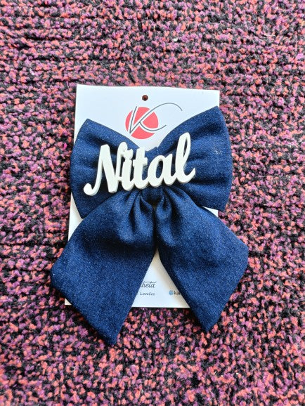 Blue Customize name bow