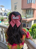 Reddish-pink Customize name bow