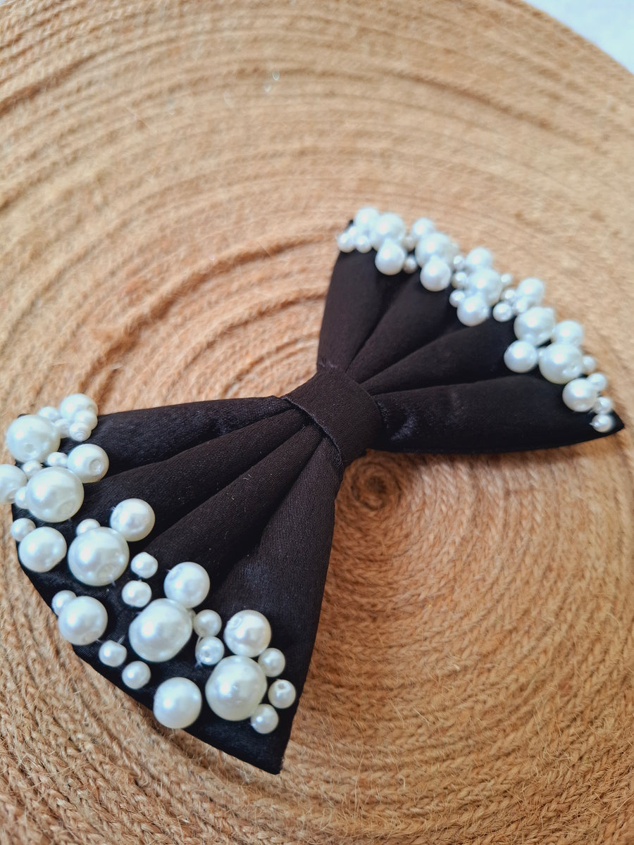 Black Pearl Puff Bow