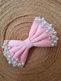 Baby Pink Pearl Puff Bow