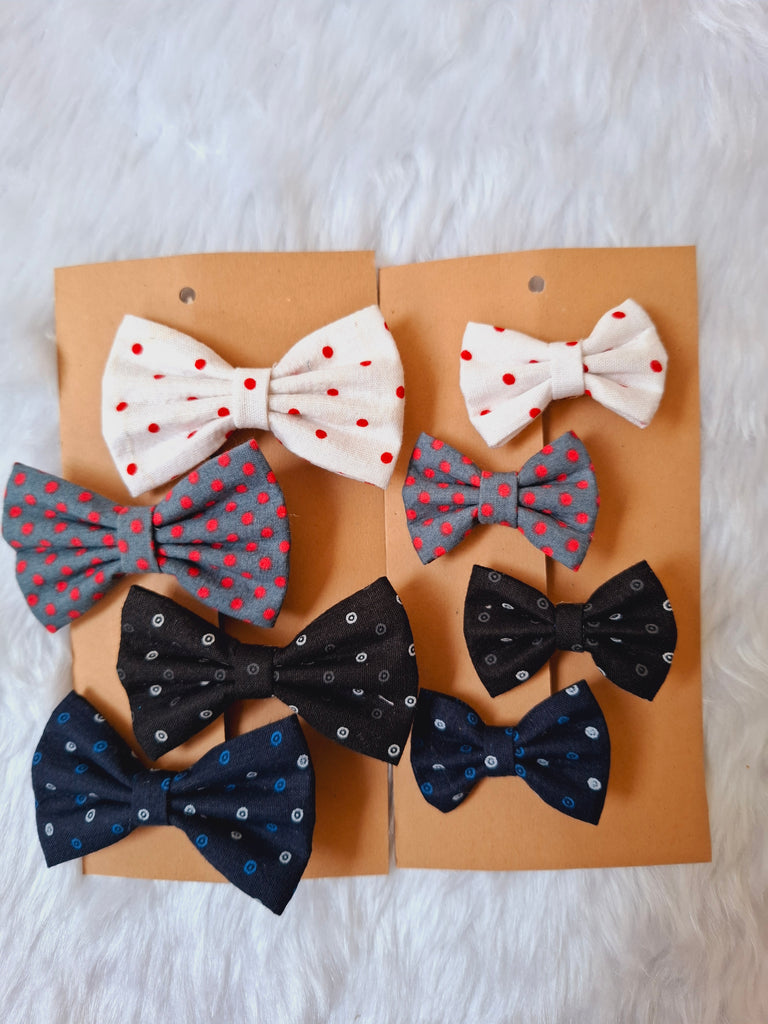 Twinning Dots – Mother & Daughter Bow Set (Matching Pair)