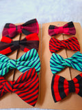 Twinning Stripe – Mother & Daughter Bow Set (Matching Pair)