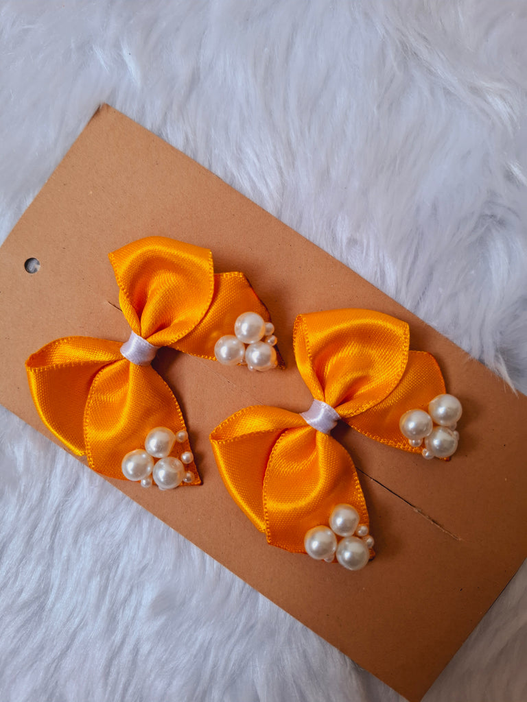 Orange Bubble Bliss Bow