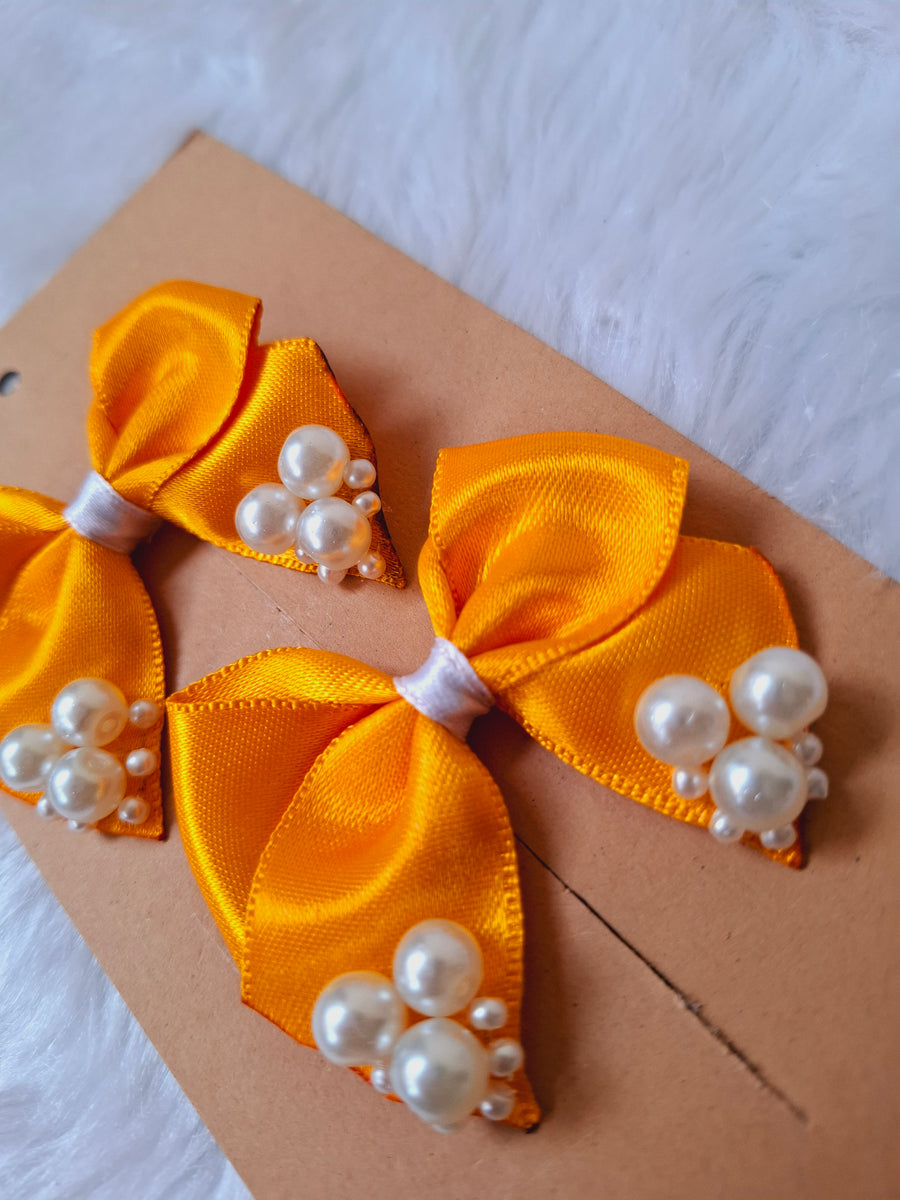Orange Bubble Bliss Bow