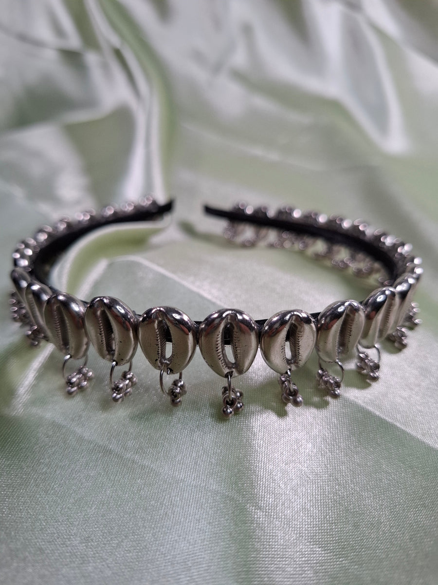Silver Cowrie Headband