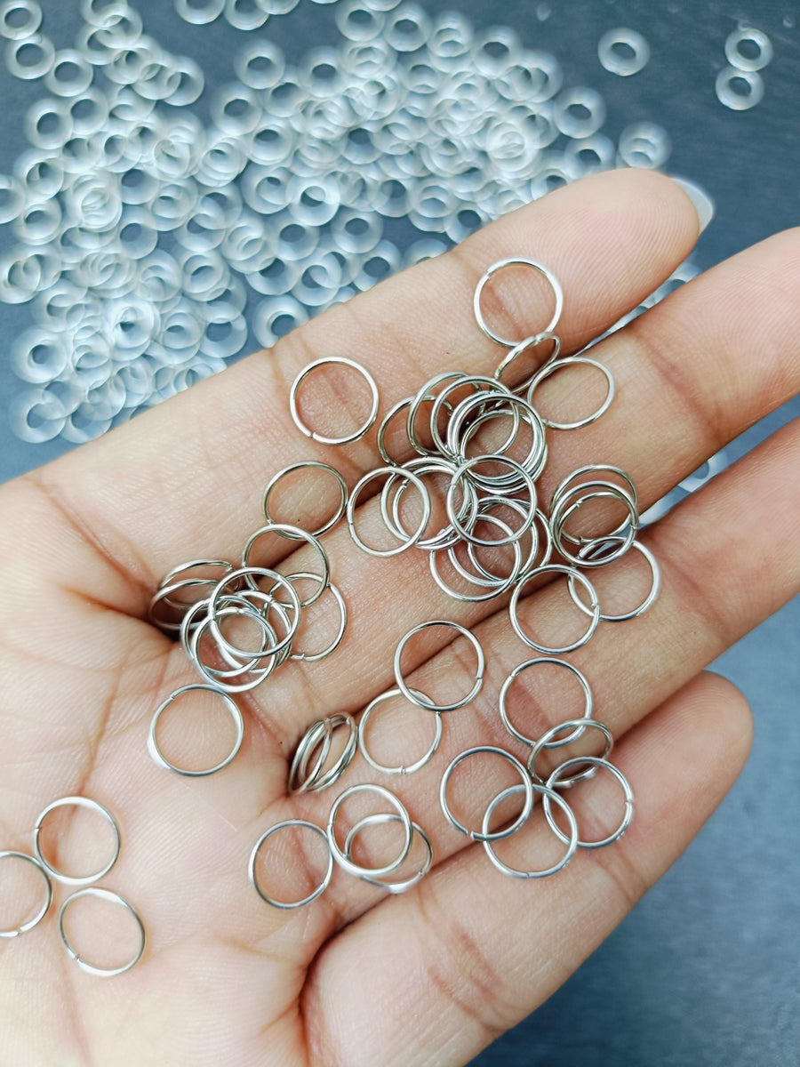 Silver Jump Rings 8mm-100 gram