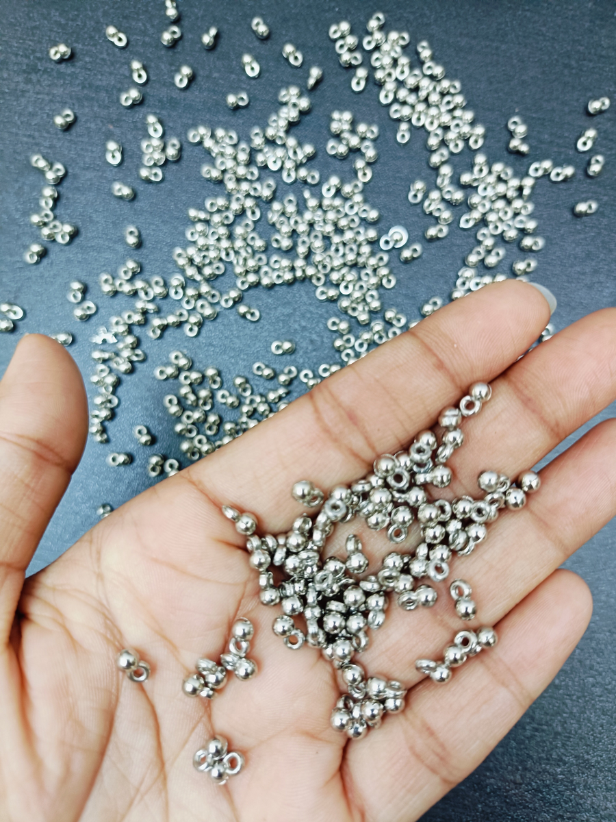 Silver Ghooghri 3mm-100 gram