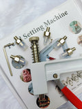 Pearl setting machine with 5 different size dies