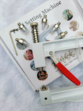 Pearl setting machine with 5 different size dies