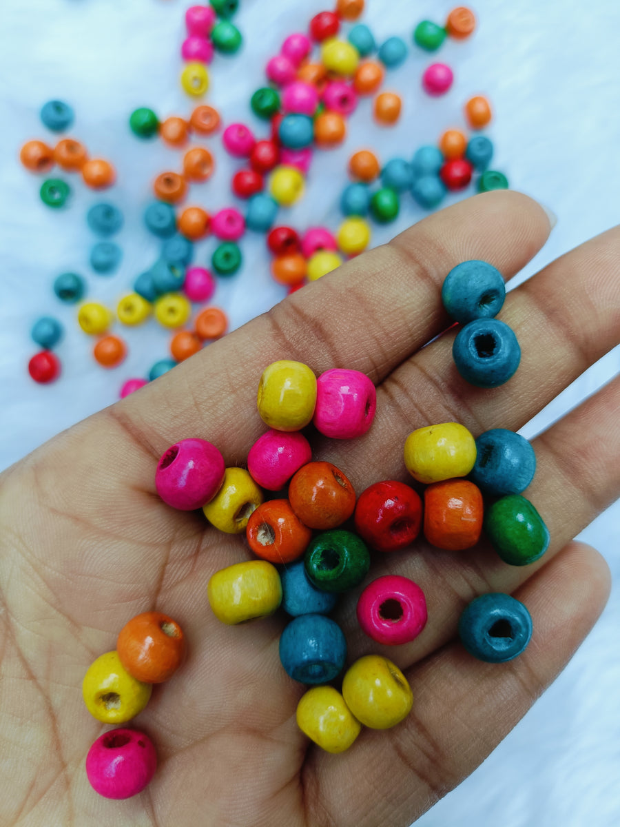 Multi Wooden moti-50 gram