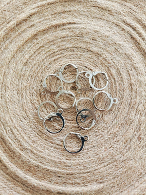 Silver Leverback Earring Hooks – 20 Pieces (10 Pairs)