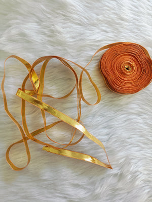 Shiny Golden Gota Patti Lace – 0.5cm Decorative Trim (1 Bunch)