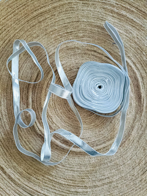 Shiny Silver Gota Patti Lace – 0.5cm Decorative Trim (1 Bunch)