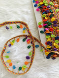 Multicolor Golden Lace