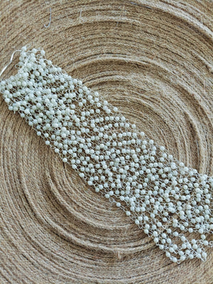 Silver Pearl Ganthan mala premium- 1 bunch