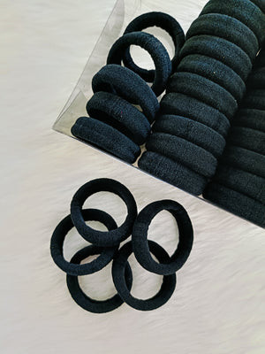 Black Elastic Hair Ties- 30 pieces