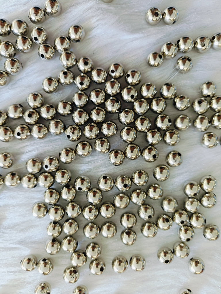 Silver with-hole Pearl-6mm-100 gm