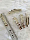 Silver Metal Barrette Clip 10 Piece