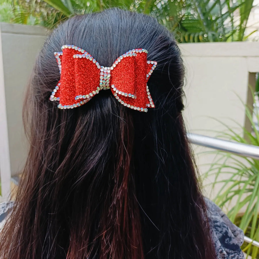 Red Crystal Twist bow
