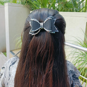 Black Crystal Twist Bow