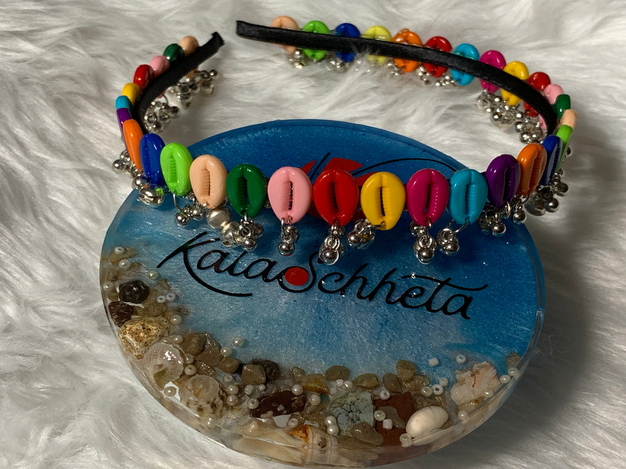 Shringar dark cowrie headband