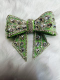 Parrot green bling fling bow