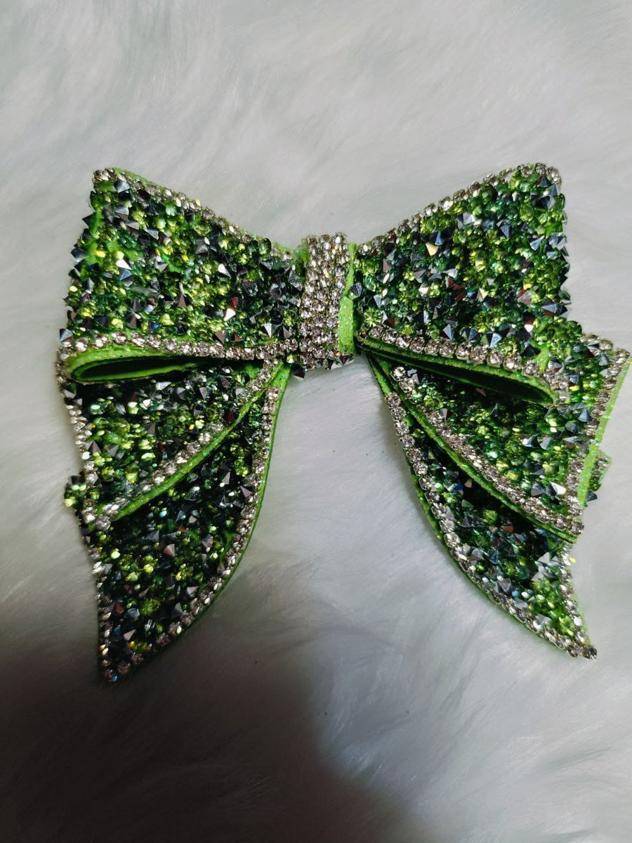Luxe parrot green bow