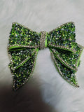 Luxe parrot green bow