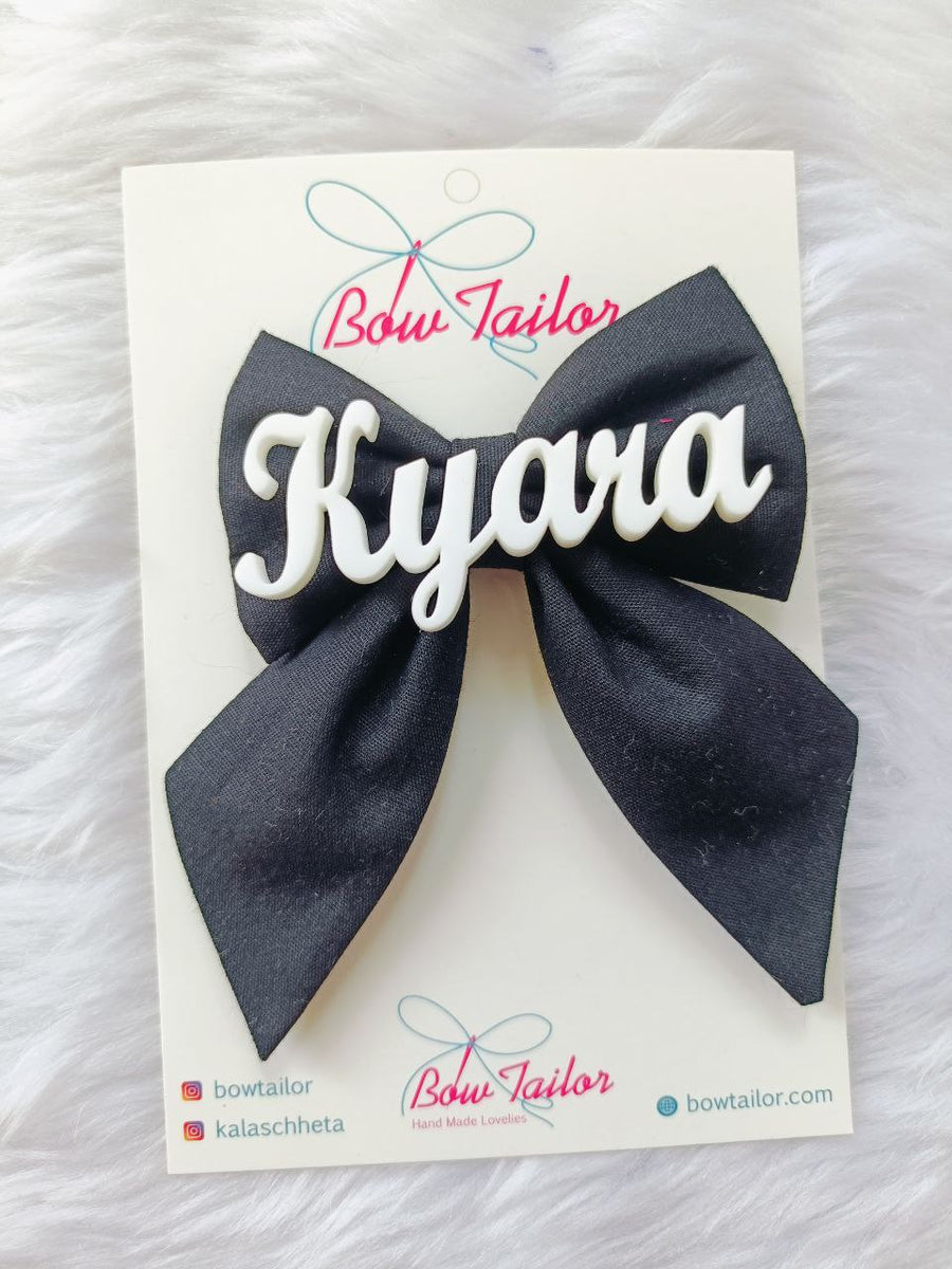 Black Customize Name Bow