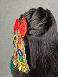 Red Mirror Tail Bow