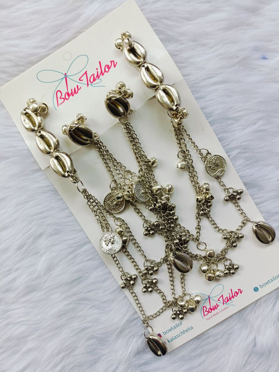 Silver Cowrie Dual Clip