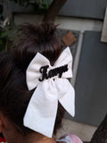 White plain Customize name bow