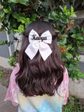 White plain Customize name bow