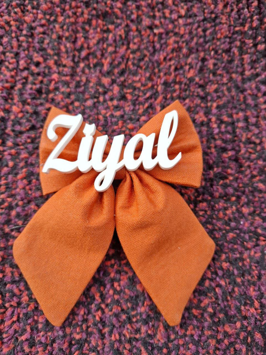Orange Customize name bow