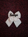 White plain Customize name bow