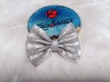 Silver Sparkle Sequin Bow