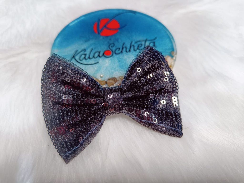 Black Sparkle Sequin bow