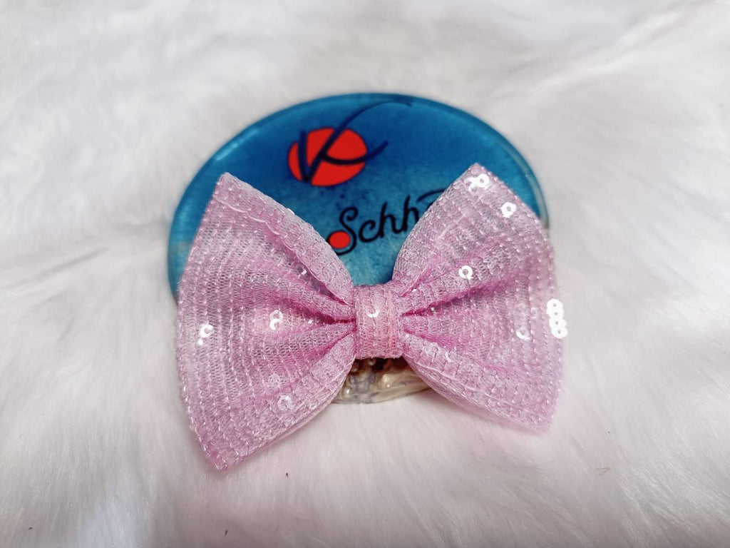 Baby pink Sparkle Sequin Bow