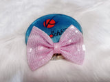 Baby pink Sparkle Sequin Bow