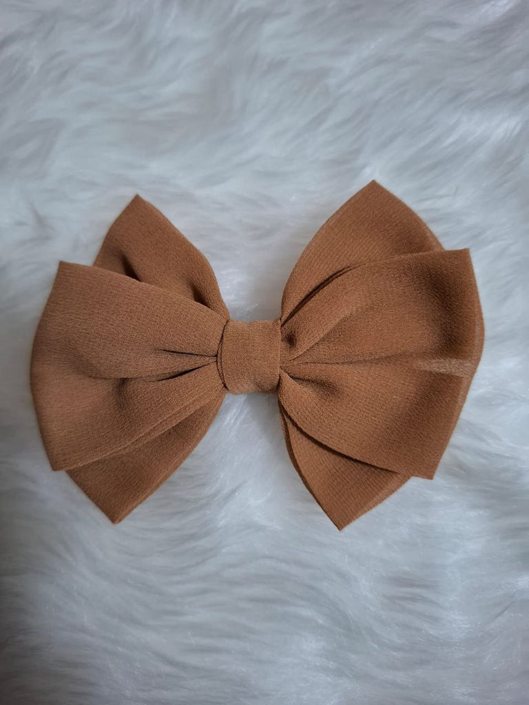 Warm Brown Looplush Bow