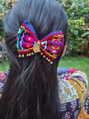 blue navsona bow clip