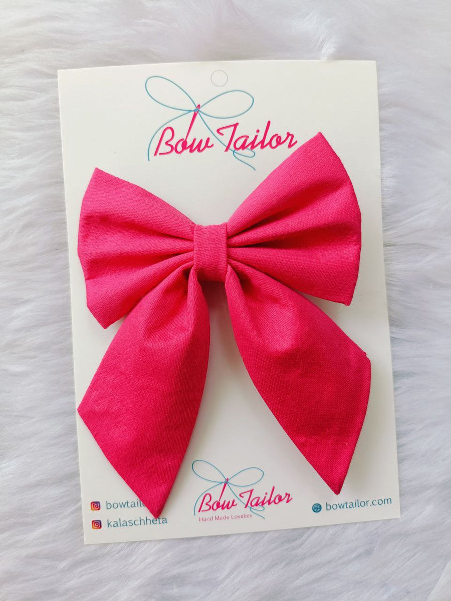 Barbie Pink (solid pink) ColourTail Bow