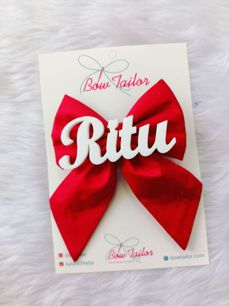Hot Pink (Rani Pink) Customize Name Bow