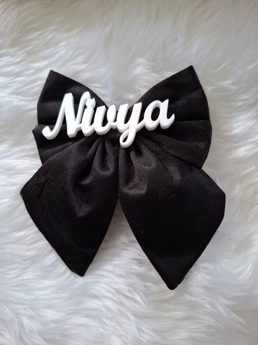 Black Customize Name Bow