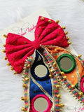 Red Mirror Tail Bow