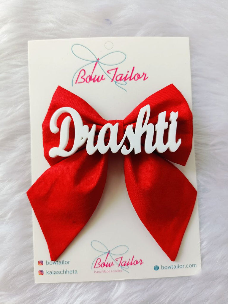 Red Customize Name Bow