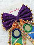Purple Mirror Tail Bow